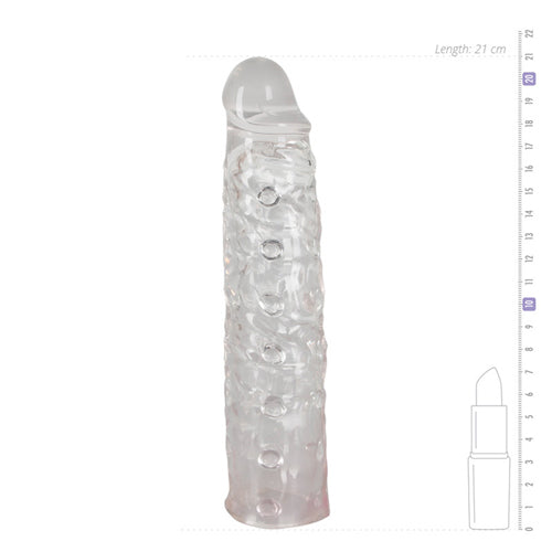 Verlengende Penis Sleeve - Transparant - PlayForFun