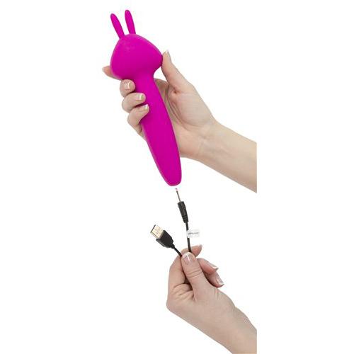 Palm Power - Vibez Rabbit Wand Vibrator - Roze - PlayForFun