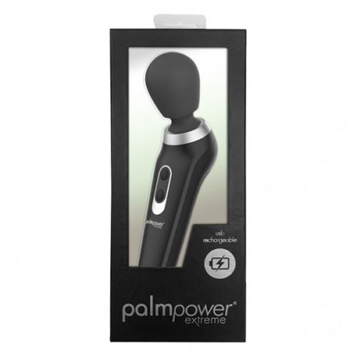 Palm Power -  Extreme Wand Vibrator - Zwart - PlayForFun