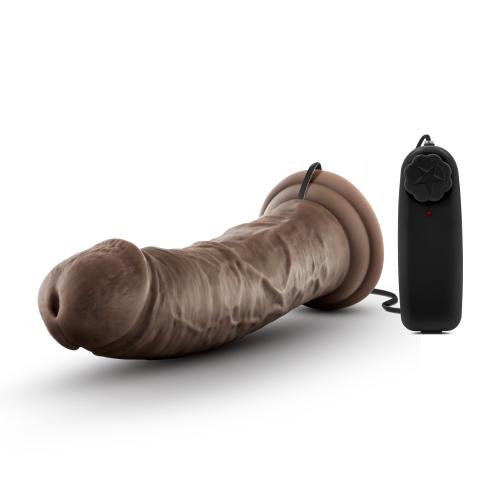 Dr. Skin - Dr. Joe Vibrator Met Zuignap 20 cm - Chocolate - PlayForFun