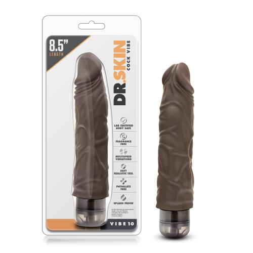 Dr. Skin - Cock Vibe no10 Vibrator - Chocolate - PlayForFun
