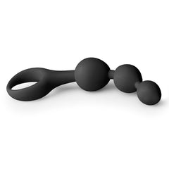 Siliconen anale kralen dildo - zwart - PlayForFun