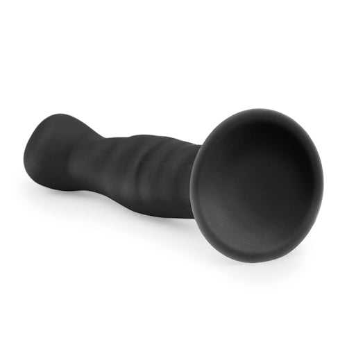 Siliconen dildo met zuignap - zwart - PlayForFun