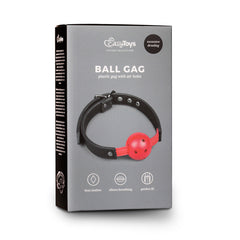 Ball gag met bal van PVC - rood - PlayForFun