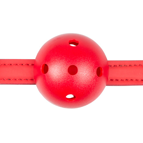 Ball gag met bal van PVC - rood - PlayForFun