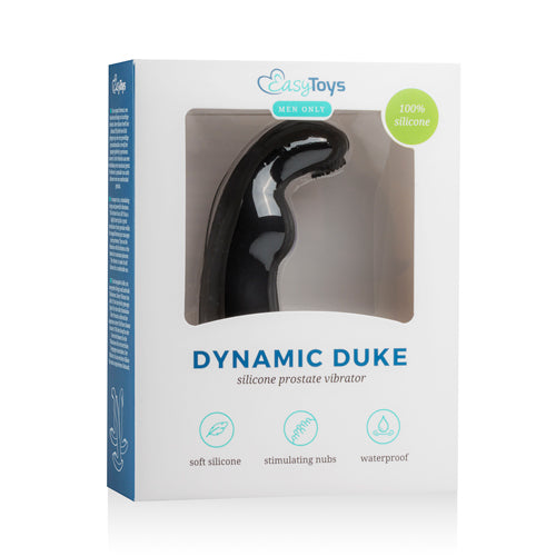 Dynamic Duke Geribbelde Prostaat Vibrator - Zwart - PlayForFun