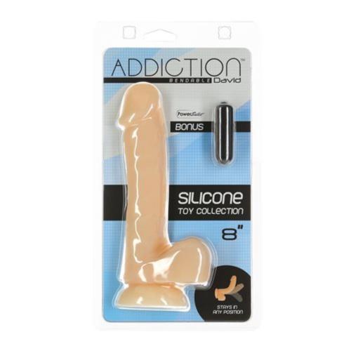 Addiction - David Flexibele Dildo - 19 cm - PlayForFun Addiction - David Flexibele Dildo - 19 cm - PlayForFun