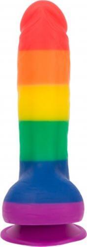 Addiction - Justin Rainbow Siliconen Dildo - 19 cm - PlayForFun Addiction - Justin Rainbow Siliconen Dildo - 19 cm - PlayForFun