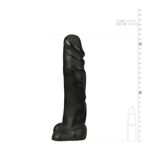 All Black Realistische Dildo - 22 cm - PlayForFun All Black Realistische Dildo - 22 cm - PlayForFun