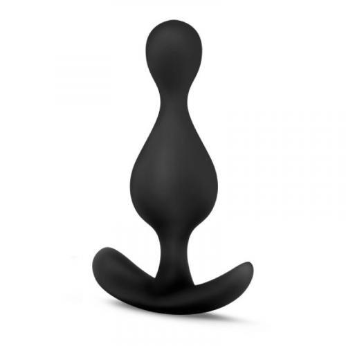 Anal Adventures Platinum - Wave Anaal Plug - Zwart - PlayForFun Anal Adventures Platinum - Wave Anaal Plug - Zwart - PlayForFun