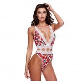 Baci - White Floral & Lace Stringbody - PlayForFun