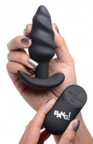 Bang! Swirl Vibrerende Anaal Plug Met Afstandsbediening - PlayForFun Bang! Swirl Vibrerende Anaal Plug Met Afstandsbediening - PlayForFun