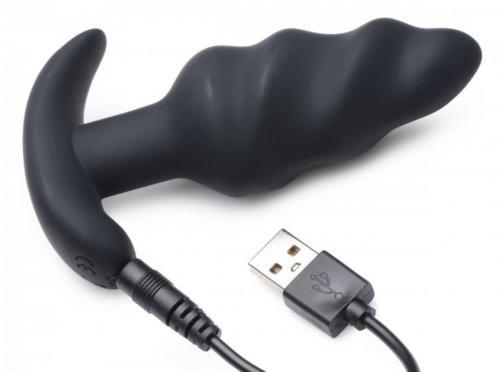 Bang! Swirl Vibrerende Anaal Plug Met Afstandsbediening - PlayForFun Bang! Swirl Vibrerende Anaal Plug Met Afstandsbediening - PlayForFun