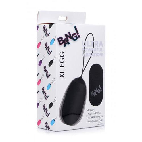 Bang! XL Vibratie Eitje - Zwart - PlayForFun Bang! XL Vibratie Eitje - Zwart - PlayForFun