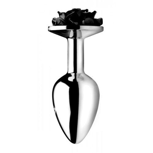 Black Rose Buttplug - Small - PlayForFun Black Rose Buttplug - Small - PlayForFun
