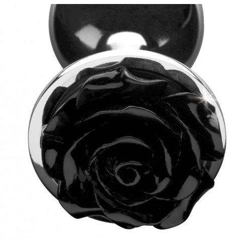 Black Rose Buttplug - Small - PlayForFun Black Rose Buttplug - Small - PlayForFun