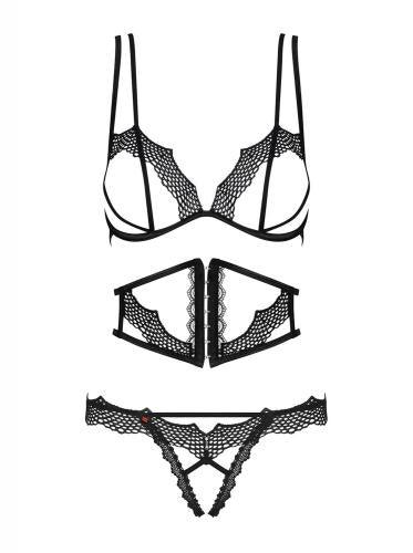 Bravelle 3-delige BH set - Zwart - PlayForFun