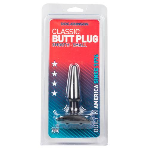 Classic Buttplug Smooth & Small - Zwart - PlayForFun Classic Buttplug Smooth & Small - Zwart - PlayForFun