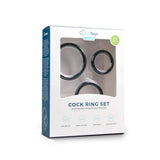 Cockring set - drie maten - zwart - PlayForFun