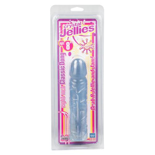 Crystal Jellies Classic Dildo - Lichtblauw - PlayForFun Crystal Jellies Classic Dildo - Lichtblauw - PlayForFun