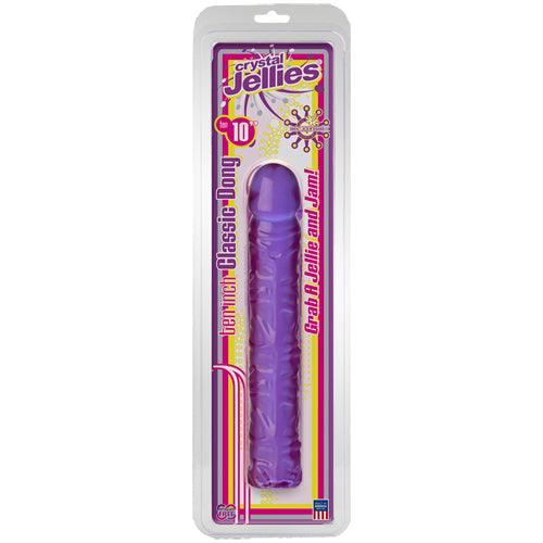 Crystal Jellies Classic Dong 10 - Paars - PlayForFun Crystal Jellies Classic Dong 10 - Paars - PlayForFun