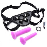 Double-G Deluxe Vibrerende Strap-On Set - PlayForFun