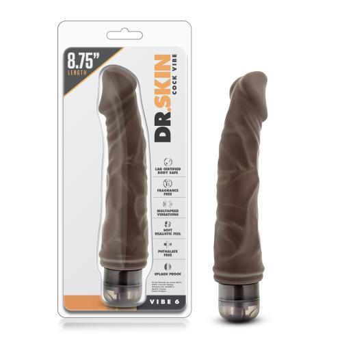 Dr. Skin - Cock Vibe no6 Vibrator - Chocolate - PlayForFun Dr. Skin - Cock Vibe no6 Vibrator - Chocolate - PlayForFun