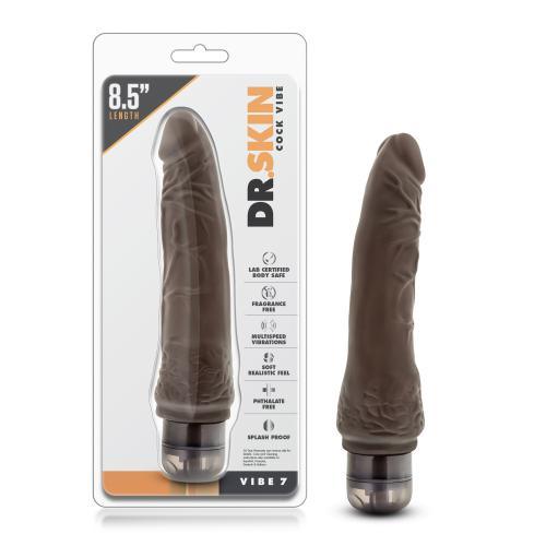 Dr. Skin - Cock Vibe no7 Vibrator - Chocolate - PlayForFun Dr. Skin - Cock Vibe no7 Vibrator - Chocolate - PlayForFun