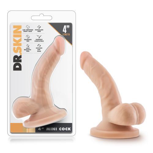 Dr. Skin - Mini Dildo Met Zuignap - Beige - PlayForFun Dr. Skin - Mini Dildo Met Zuignap - Beige - PlayForFun