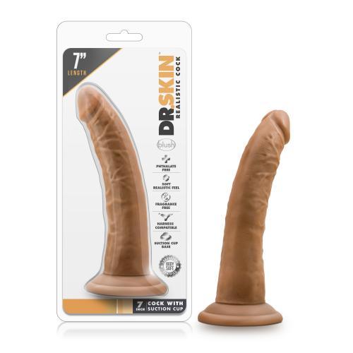 Dr. Skin - Realistische Dildo Met Zuignap 19 cm - Mocha - PlayForFun Dr. Skin - Realistische Dildo Met Zuignap 19 cm - Mocha - PlayForFun
