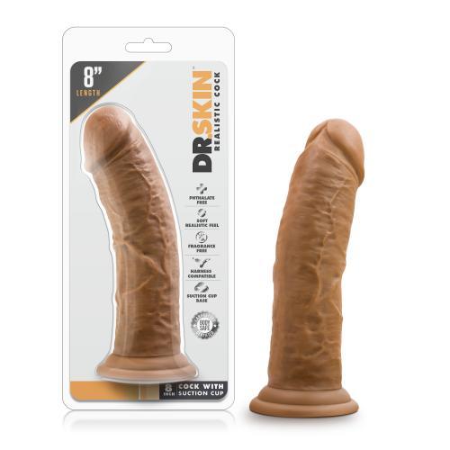 Dr. Skin - Realistische Dildo Met Zuignap 20 cm - Mocha - PlayForFun Dr. Skin - Realistische Dildo Met Zuignap 20 cm - Mocha - PlayForFun