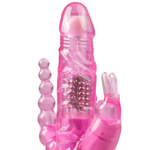 Drie dubbele rabbit vibrator - PlayForFun Drie dubbele rabbit vibrator - PlayForFun