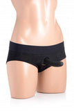 Envy Kanten Kruisloze Strap-On Harnas - Zwart - PlayForFun