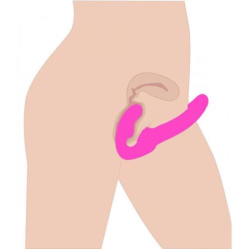Evoke Vibrerende Strapless Strap-On - Roze - PlayForFun Evoke Vibrerende Strapless Strap-On - Roze - PlayForFun
