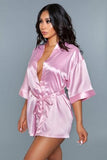 Getting Ready Satijnen Kimono - Roze - PlayForFun