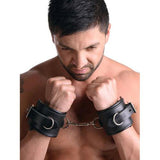 Gevoerde Lederen Handboeien - PlayForFun