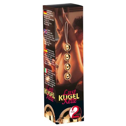 Goudkleurige Vagina Balletjes - PlayForFun Goudkleurige Vagina Balletjes - PlayForFun