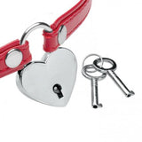 Heart Lock - Collar Met Sleutels - Rood - PlayForFun