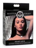 Heart Lock Collar Met Sleutels - Zwart - PlayForFun