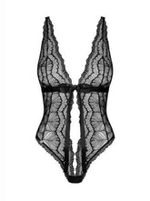 Isabellia Kanten Stringbody - Zwart - PlayForFun