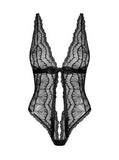Isabellia Kanten Stringbody - Zwart - PlayForFun