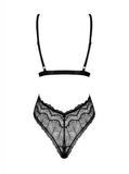Isabellia Kanten Stringbody - Zwart - PlayForFun