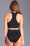 Jenna Set Met High Waist Slip - Zwart - PlayForFun