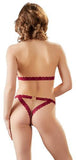 Kanten BH-Set Open Cups - Rood - PlayForFun