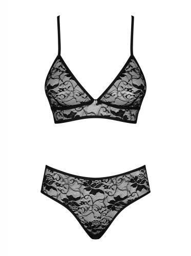 Kokietta 2-delige Kanten BH Set - Zwart - PlayForFun