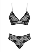 Kokietta 2-delige Kanten BH Set - Zwart - PlayForFun