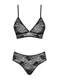 Kokietta 2-delige Kanten BH Set - Zwart - PlayForFun