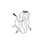 Kunstleren halsband met tepelklemmen - PlayForFun