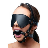 Kunstleren Masker Met Ball Gag - PlayForFun
