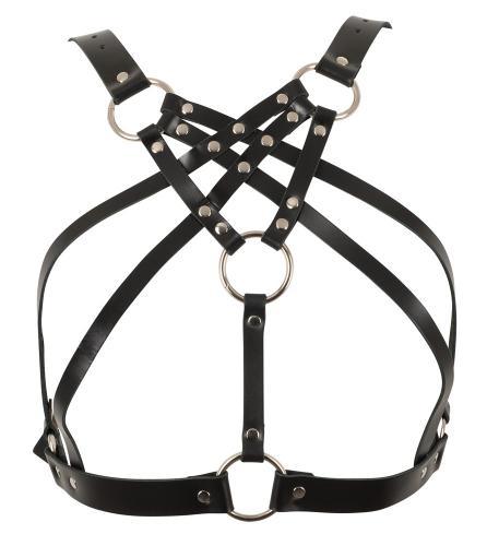 Leren Harnas met Metalen Ringen - PlayForFun